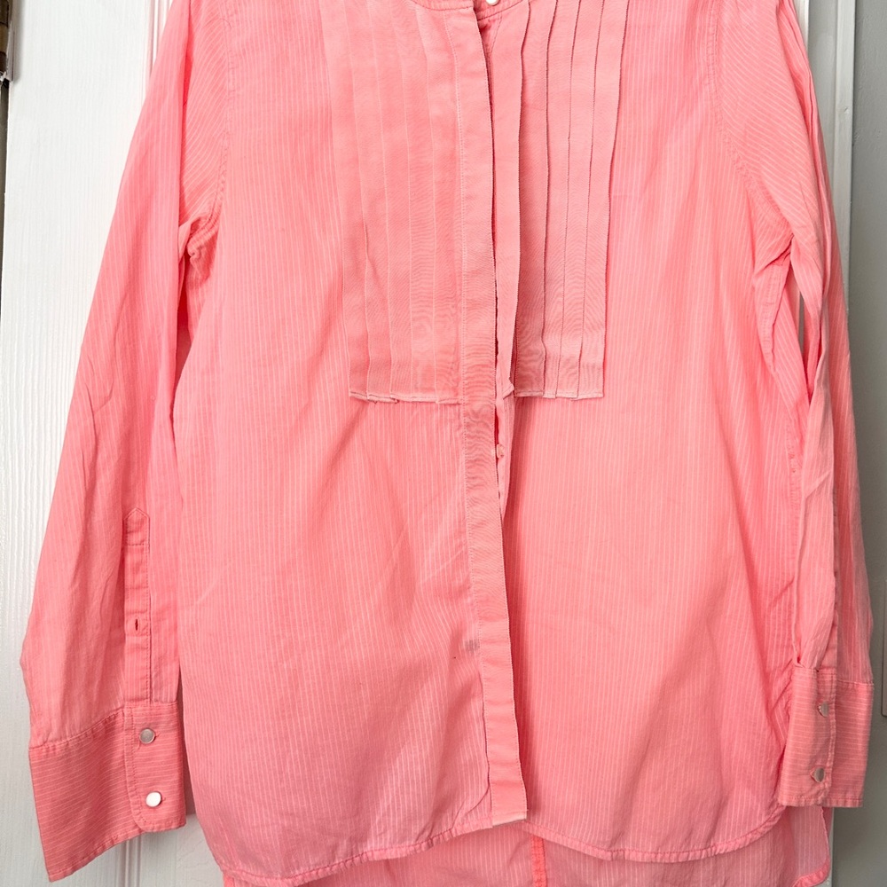 J Crew Long Sleeve Button-Down Shirt in Coral Color